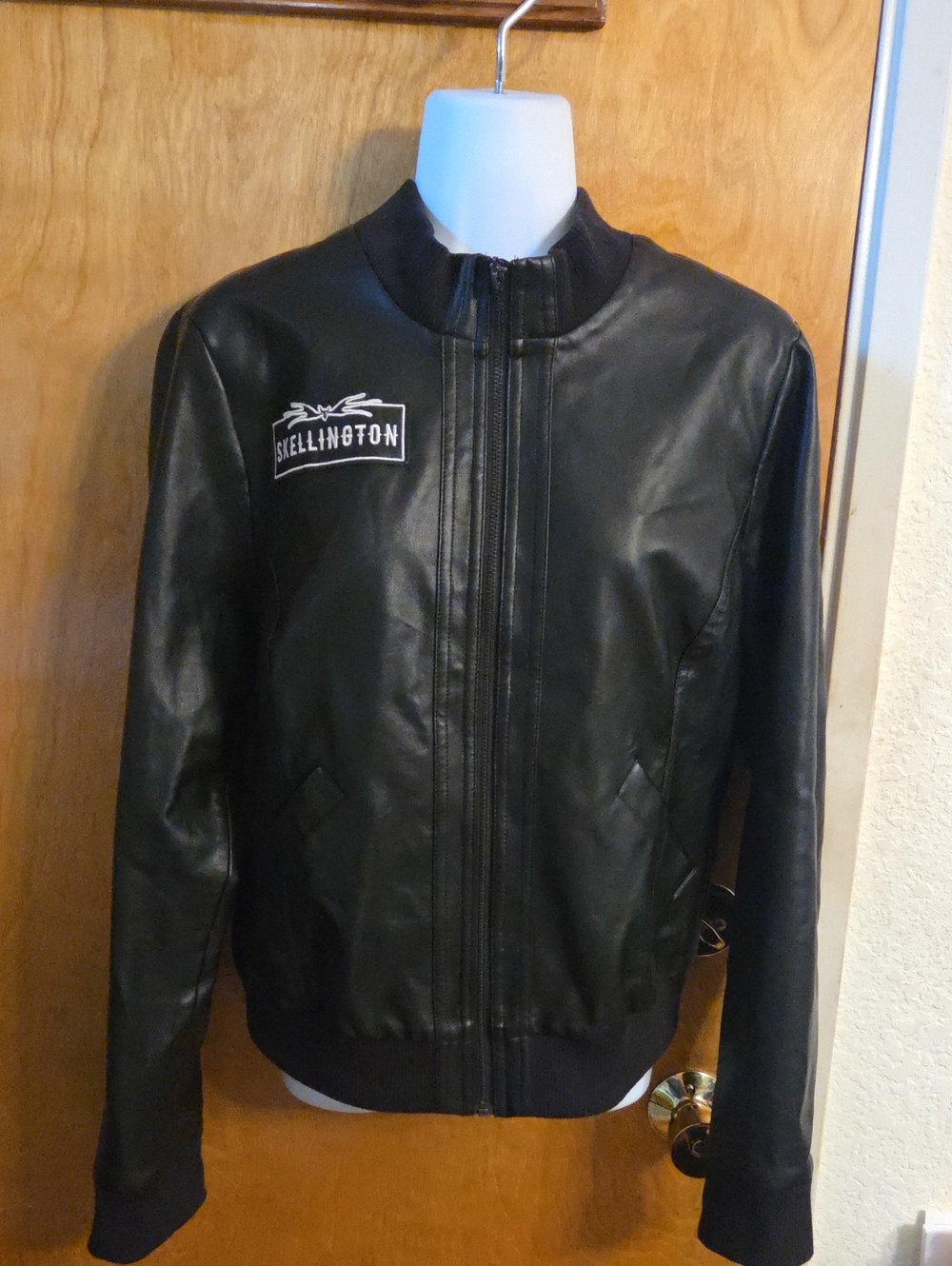 The Nightmare Before Christmas Jack Skellington Bomber Black Jacket Size Medium